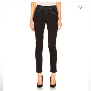 R13 Italian Women’s High Rise Skinny Denim Jeans Saturated Faded Black 24